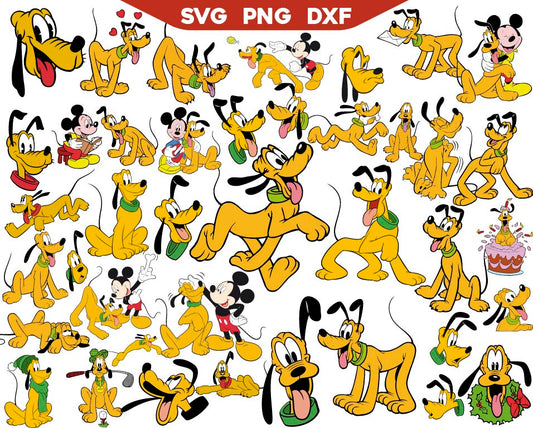 Pluto Svg Bundle, Mickey Friend Svg Png