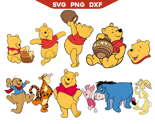 Pooh Friends Svg Png Clipart