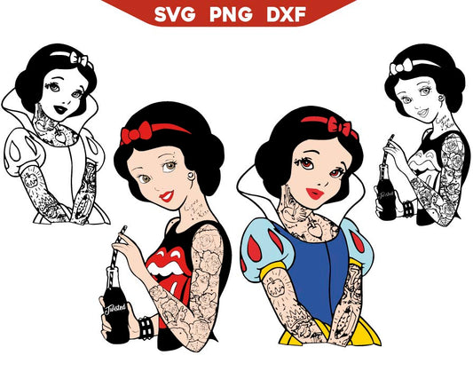 Punk Snow white Svg