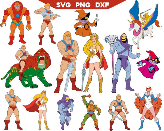  Retro Cartoon Svg Bundle, Skeletor Svg