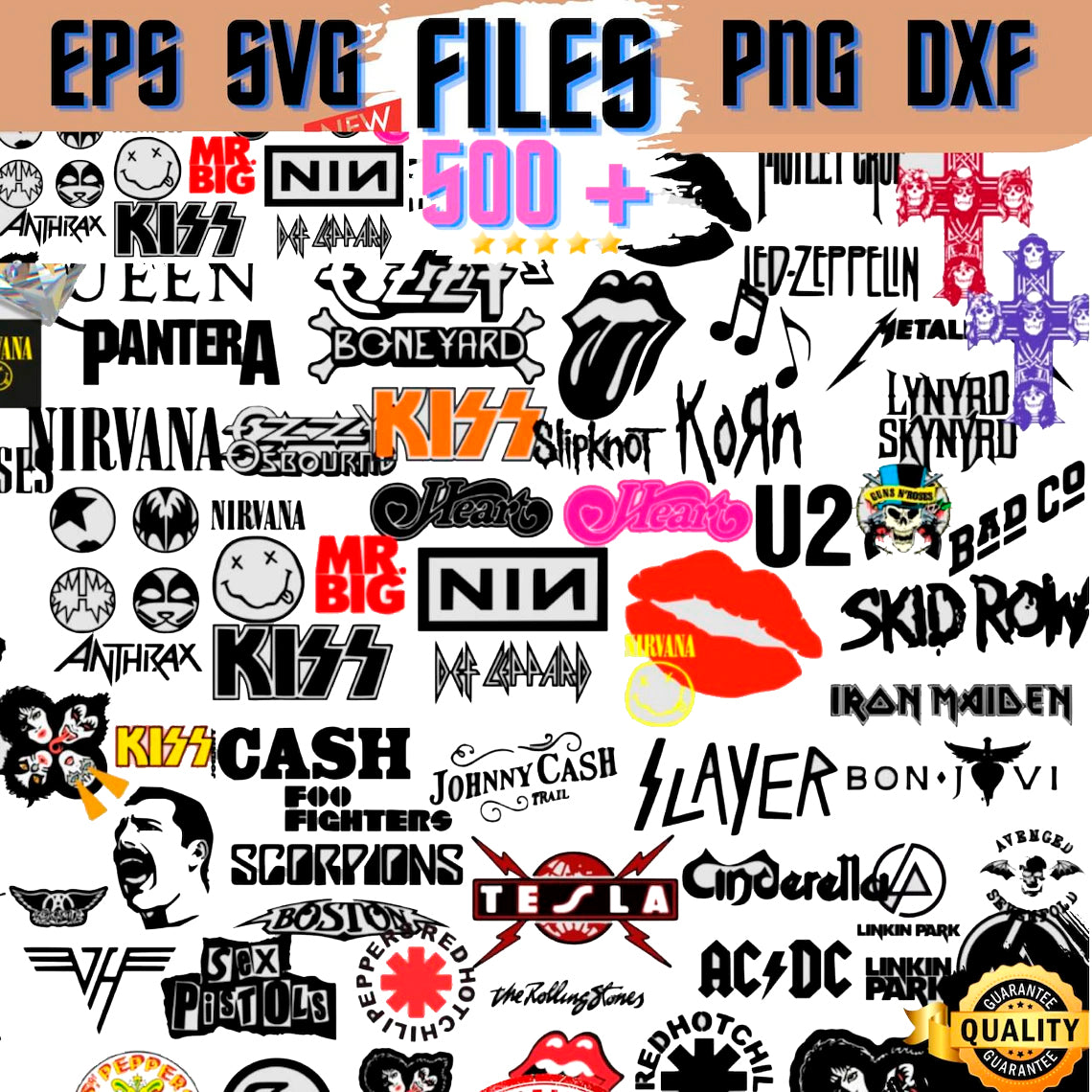 File Rock Bundle Rock Band Svg Png, Rock Music Svg, Heavy Metal Svg – AlyzKids
