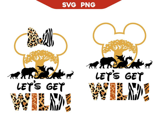 Safari Let's Get Wild Animal Kingdom Mickey Svg 