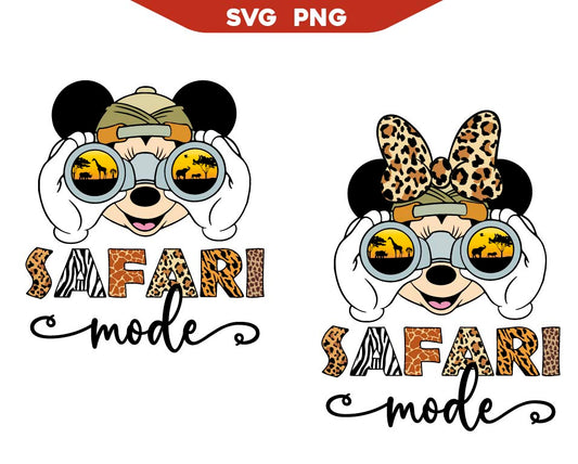 Safari Mode Mickey Svg, Vacay Mode Svg Png