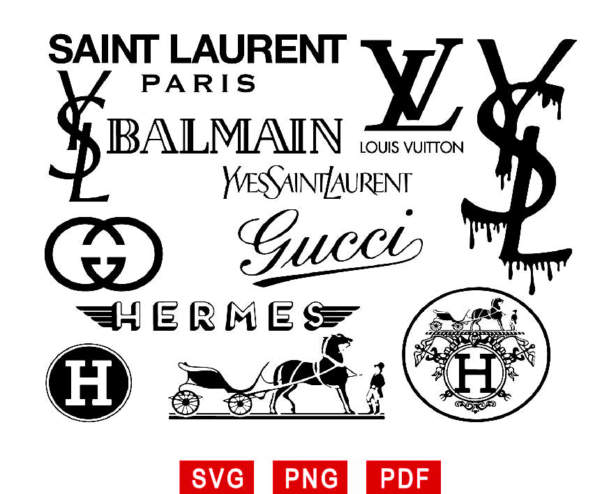 Saint Laurent Logo Svg, Fashion Brands Svg Png, Luxury Brands Svg, Brand Logo Svg