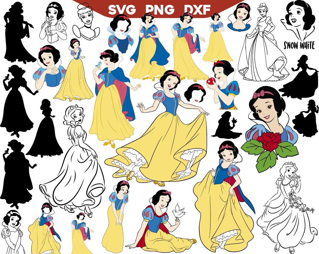 Snow White Princess Svg Bundle