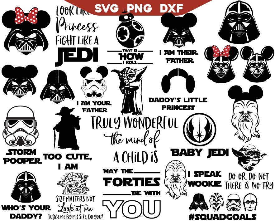 Star Wars Quotes Svg Bundle