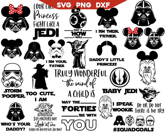 Star Wars Quotes Svg Bundle