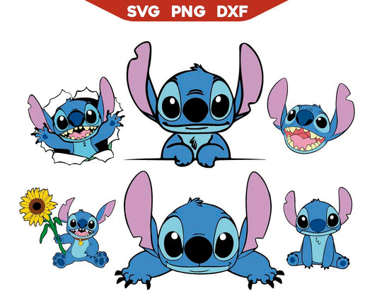 Stitch Peeking Svg Png