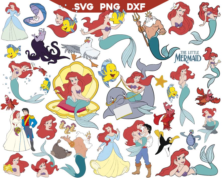 The Little Mermaid Svg Png, Ariel Svg
