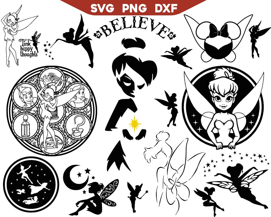 Tinker Bell Silhouette Svg Bundle