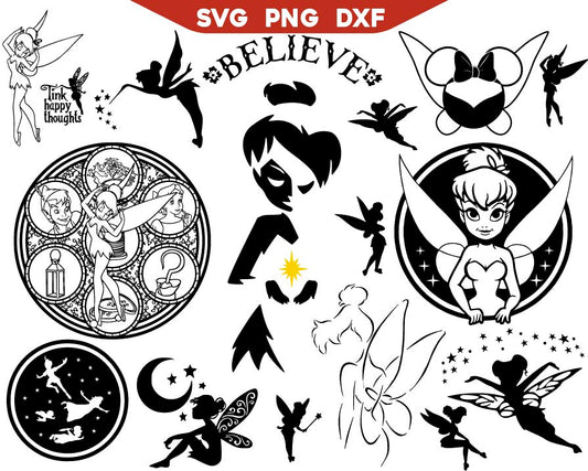 Tinker Bell Silhouette Svg Bundle