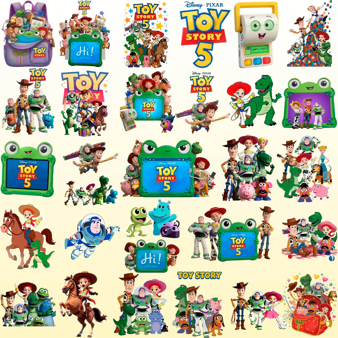 Toy Story 5 Png Bundle, Buzz Lightyear Png, Woody And Friends Png Shirts