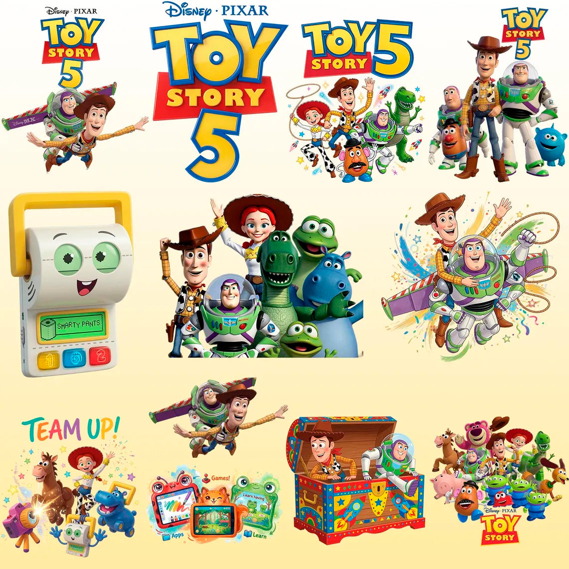 Toy Story 5 Png Bundle, Buzz Lightyear Png, Woody And Friends Png Shirts