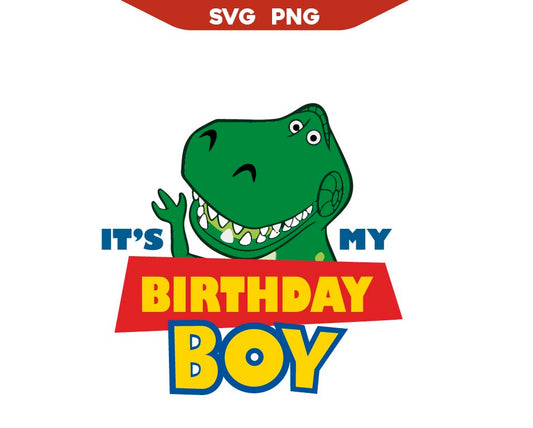 Toy Story Dinosaur Rex Birthday Boy Svg Png