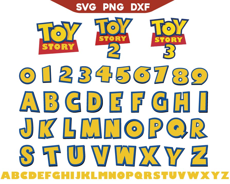 Toy Story Font Svg Bundle