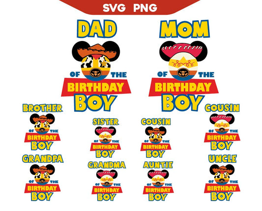 Toy Story Themed Family Svg Bundle for Birthdays