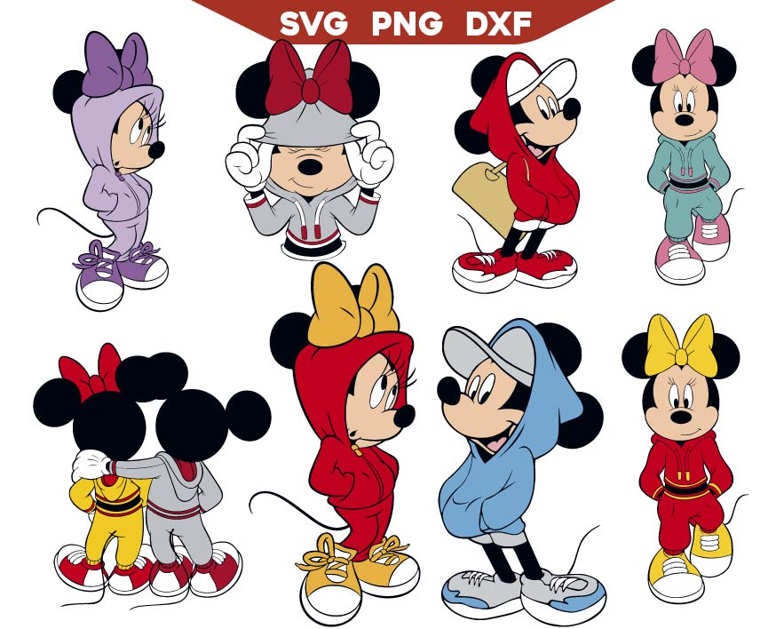 Trendy Mouse Svg, Mouse Fashion Svg Bundle