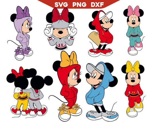 Trendy Mouse Svg, Mouse Fashion Svg Bundle