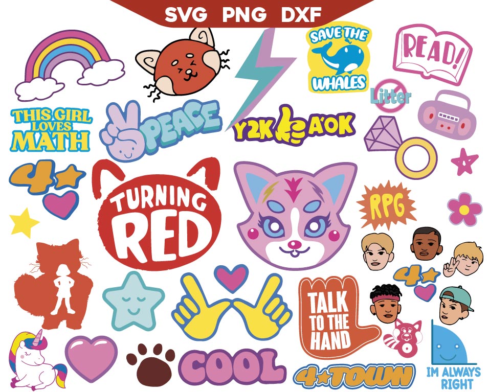 Turning Red Icons Svg Bundle
