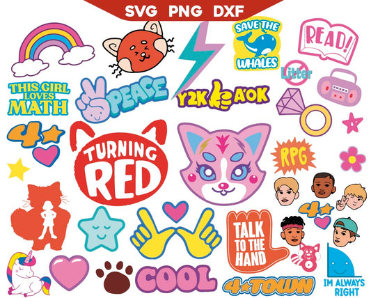 Turning Red Icons Svg Bundle