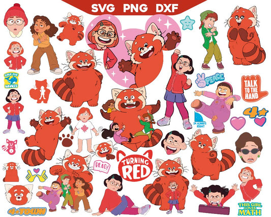 Turning Red Svg Bundle