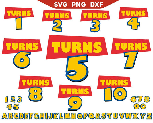 Turns Age Toy Story Svg Bundle, Toy Story Birthday Svg